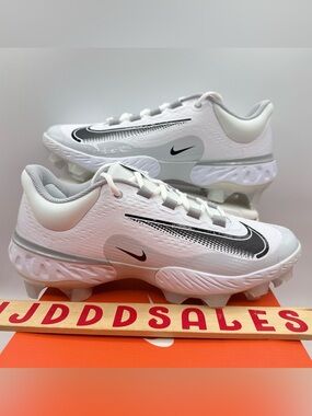 Nike Alpha Huarache Elite 4 Low MCS White Baseball Cleats FD6255-100 Men Sizes